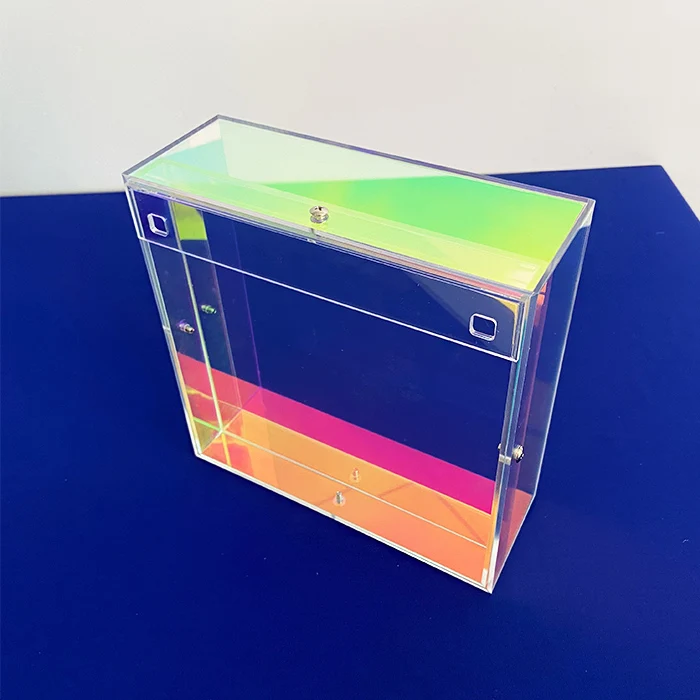 Custom Wall Mount Square Neon Acrylic Shadow Box Frame For Home Hotel Room Decor