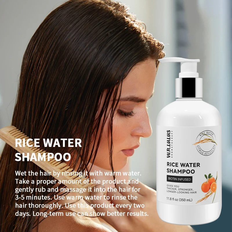 Custom Organic Rice Water Rosemary Shampoo Best Selling Mint Hair Growth Shampoo And Conditioner For Thinning Hair And Hair Loss