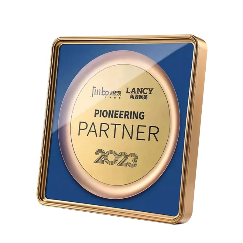 New design logo UV printing Aluminium Blank Metal Plaque corporation souvenir gifts