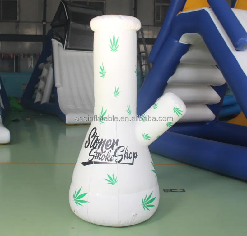 Outdoor advertising Inflatable Giant inflatable smoke beaker water pipes model Smoking Bongs Balloons inflatable beaker bong