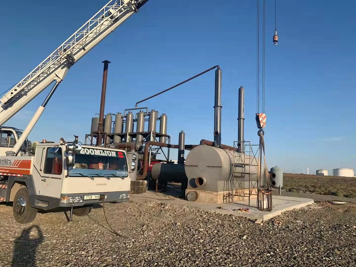 used lube oil recycling machine refinery plant for diesel base oil