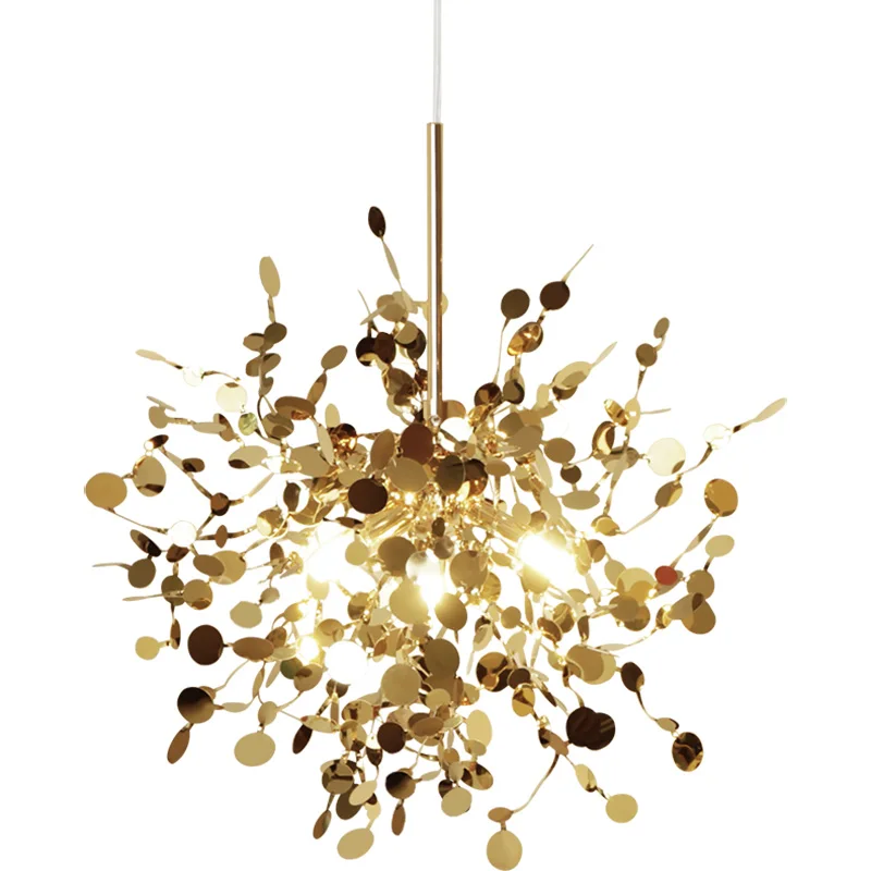  ST-1676 stainless steel gold wedding chandeliers single pendant lamp lights home lighting for dining room living