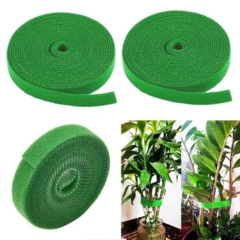 green hook loop tape for plants strips with adhesive cable ties hook loop straps