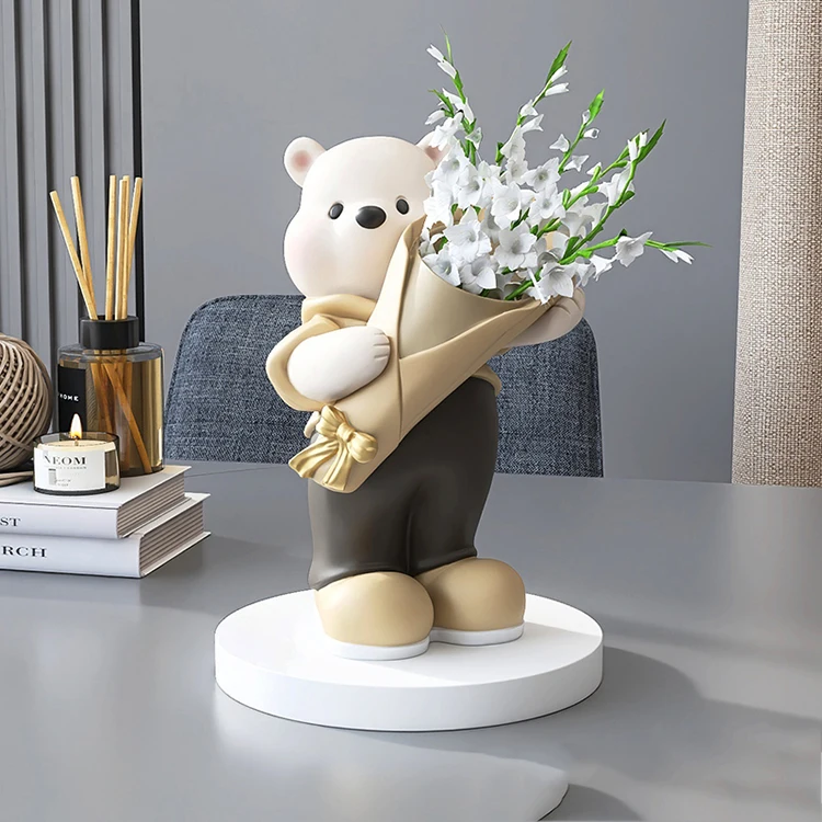 Хит продаж, милый медведь, украшение из смолы, милый медведь для домашнего декора, подарочные товары