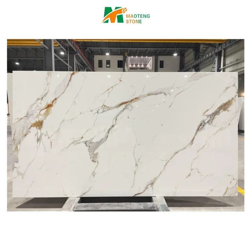China Artificial Marble Slabs Artificial Nano Marmoglass Slab Nano White Artificial Marble Slab