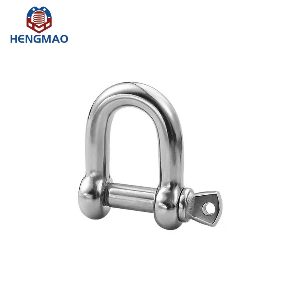 European Type D Ring Shackle Multi-Size Stainless Steel Dee Shackles For Hardware Lifting Industrial Heavy Industry Applications