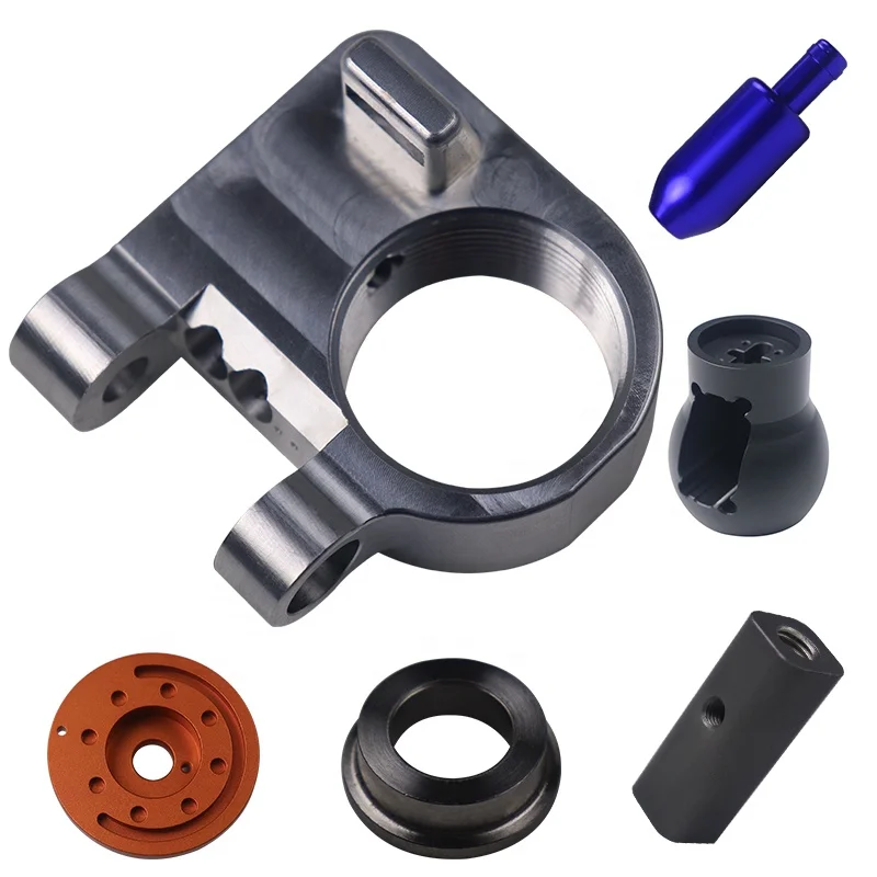 
Custom Precision CNC Lathing Anodized Aluminum CNC Turning Knurling Shaft 