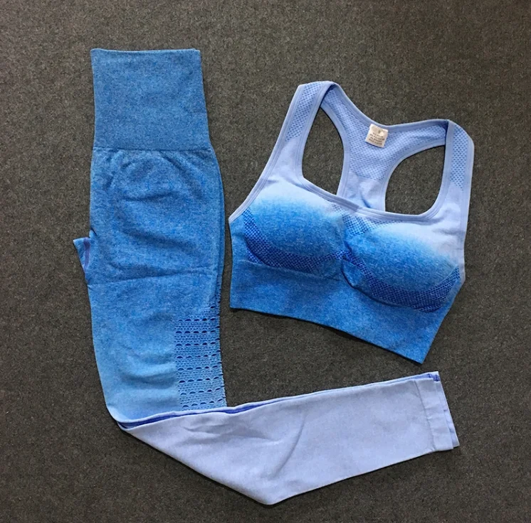 Custom logo gym running athleisure sexy sportswear yoga suit set seamless fitness