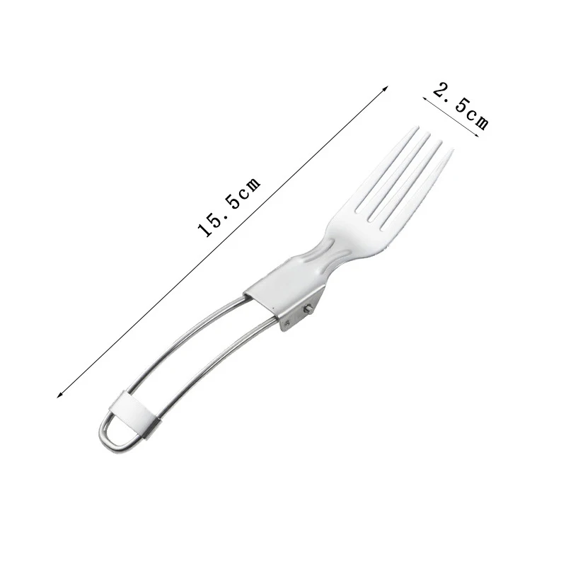 Outdoor Ultralight Portable Stainless Steel Folding Knife Fork Spoon Camping Dinnerware Set Tableware Set