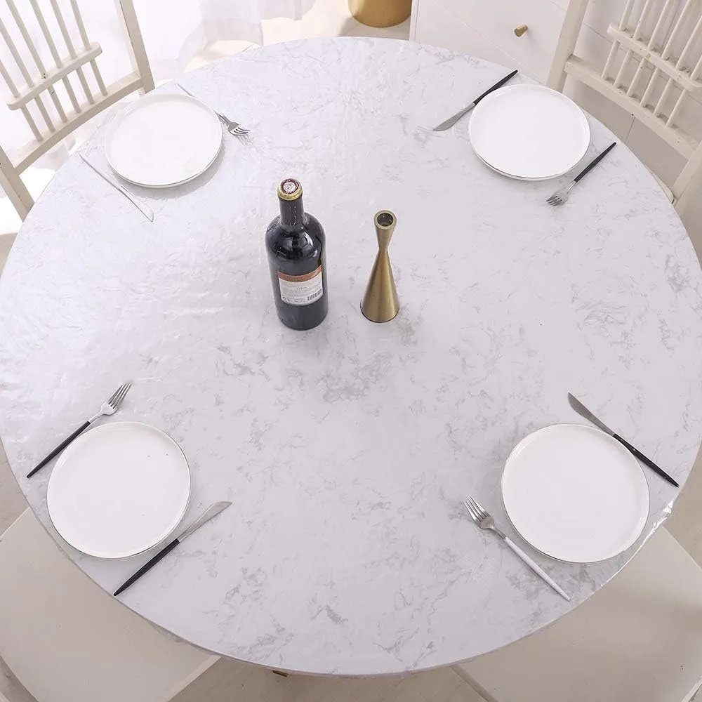 Wholesale retail home kitchen elastic plastics dustproof oilproof disposable tablecloth