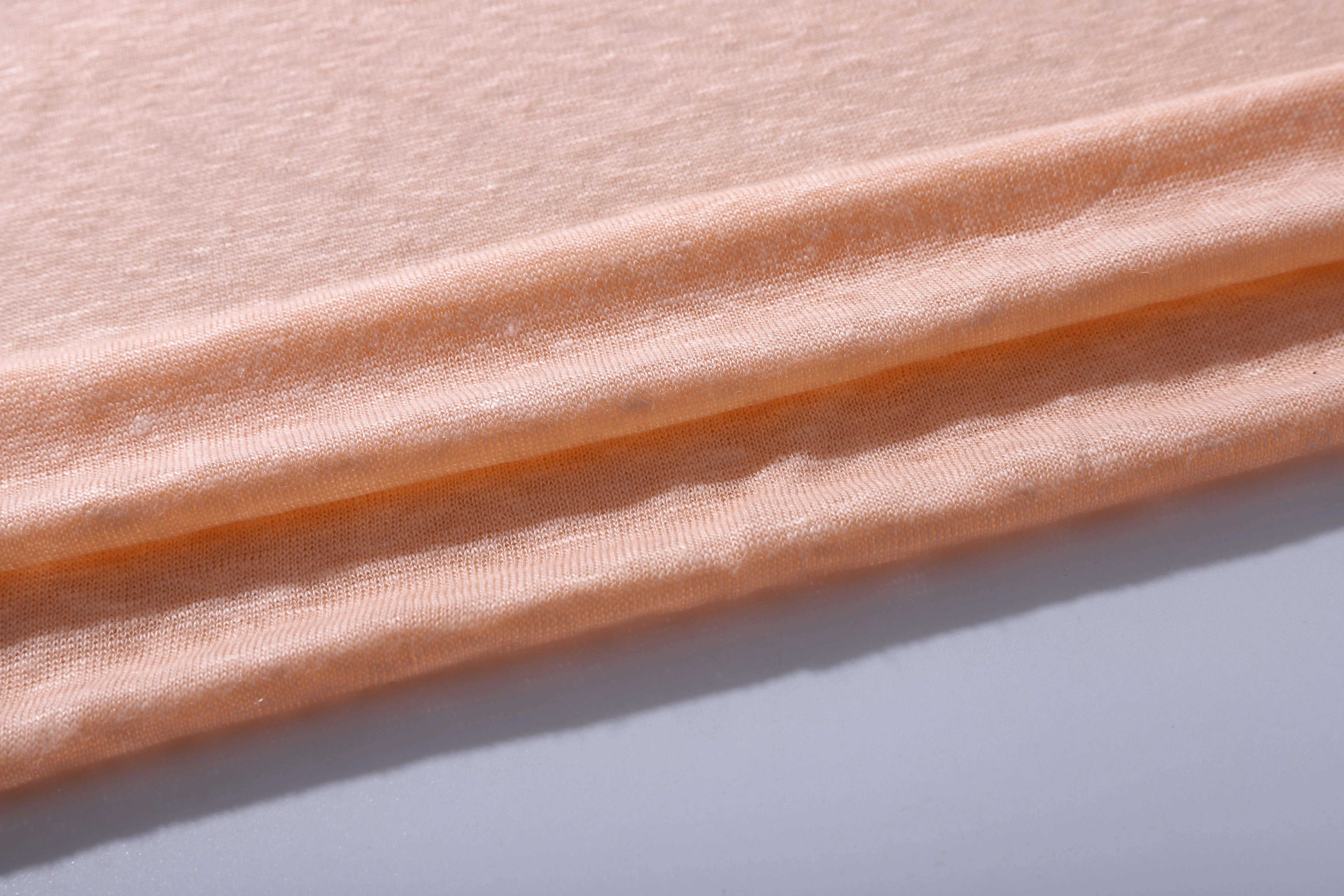 
Free Sample 100% Pure Linen Jersey Knitted Fabric 