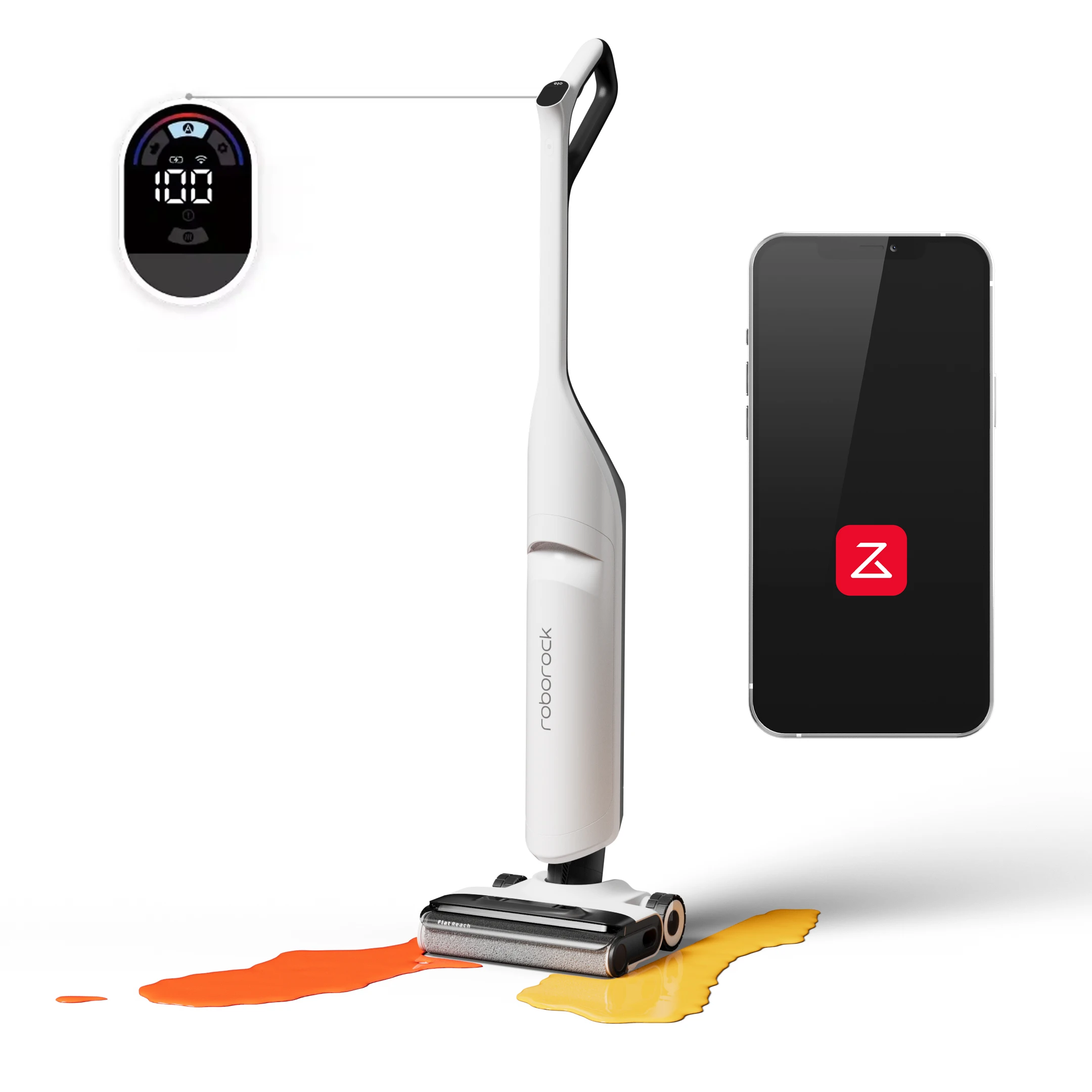 Roborock Flexi Pro Wet And Dry Vacuum Cleaner With 17000pa With Cleaning Head Searchlight Suction Self-cleaning Drying System