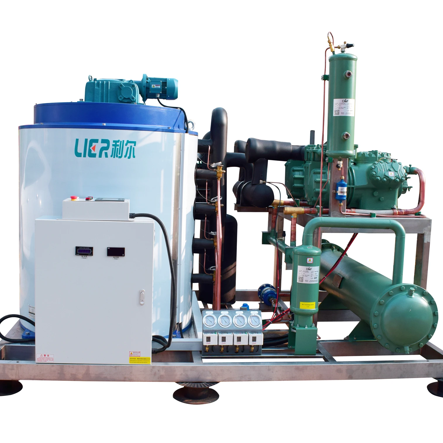 Flake Ice Machine 1 2 3 5T 10 Ton 15 20 30 40 Tons Commercial Industrial Flake Ice Making Machine Factory Low Price Ice Maker