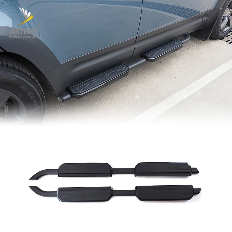 High quality black with UK flag fixed side steps for Land Rover defender 2020 90 110 factory supply running board
