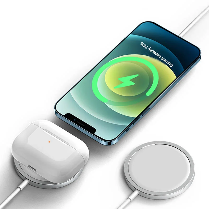 
Fast wireless charger for magsafes/iphone 12 pro max 15w magnetic wireless portable charger 