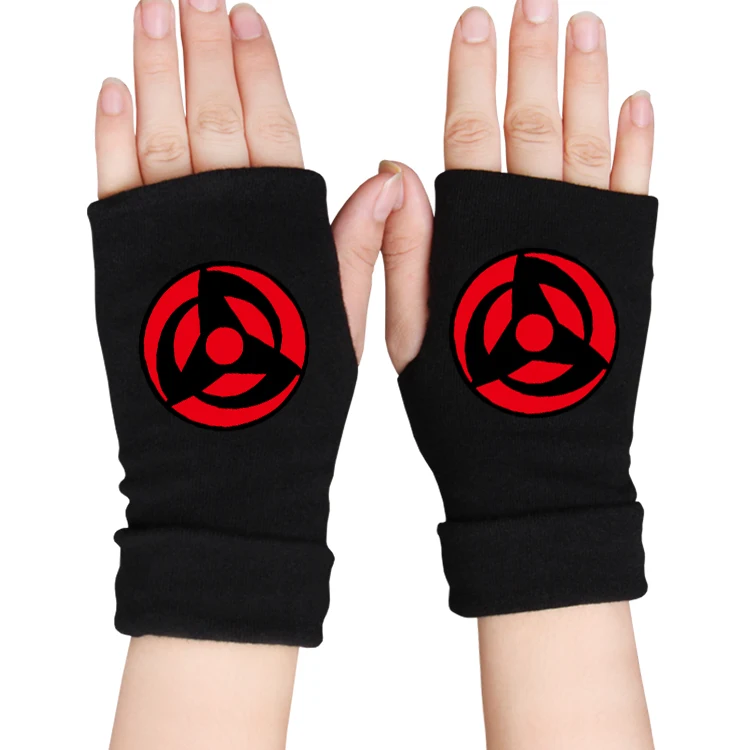 
Cotton Knitted Gloves Winter Warm Anime Tokyo Ghoul Attack on Titan Cartoon NARUTO Pattern Children Mitts 