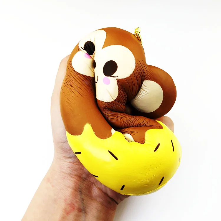 
Custom PU squeeze foam jumping slow rising squishy 3d soft scented donut bread food toys for kids. 