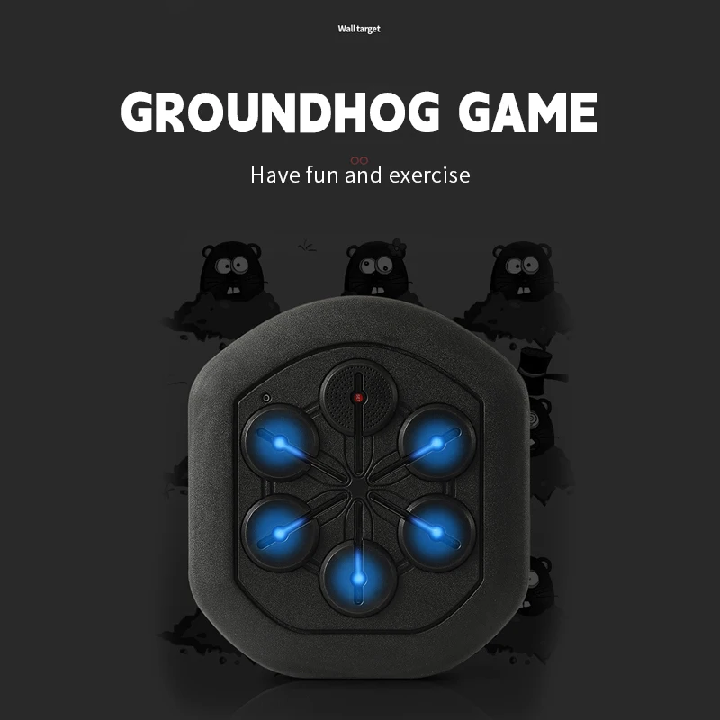 Boxing Machine Electronic Musical Punching Pads Stickers wall electronic mini music punch game smart music boxing machine