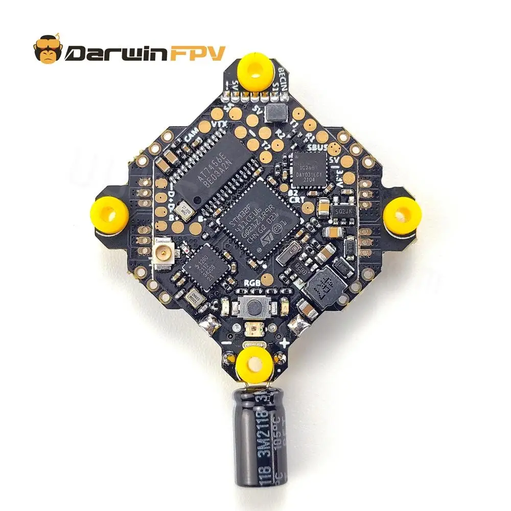 Контроллер полета DarwinFPV ExpressLRS ELRS 2 4 ГГц F411 1 ~ 3S AIO Whoop Betaflight F4 15A OSD BEC BL_S в ESC для FPV радиоуправляемого дрона