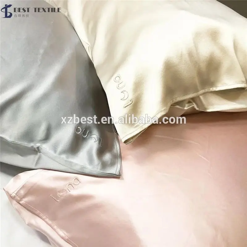 22 MM 100% Organic Mulberry Silk Pillowcase for Hair and Skin Silk Pillow Cases with Embroidery Logo in gift box