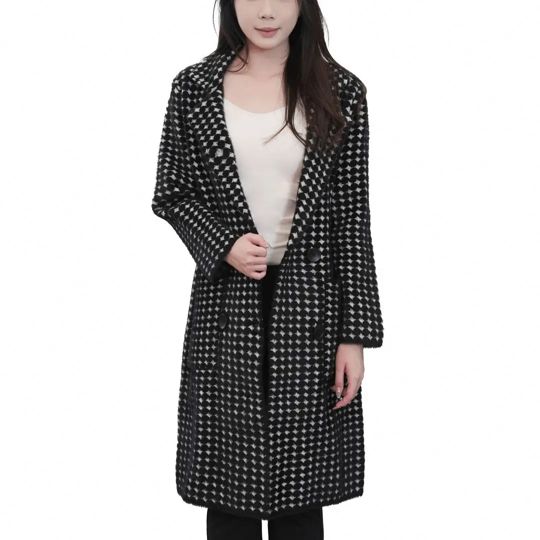 Trench 2024 Autumn New Korean Slim Fashion High-End Thousand Birds Check Coat Female