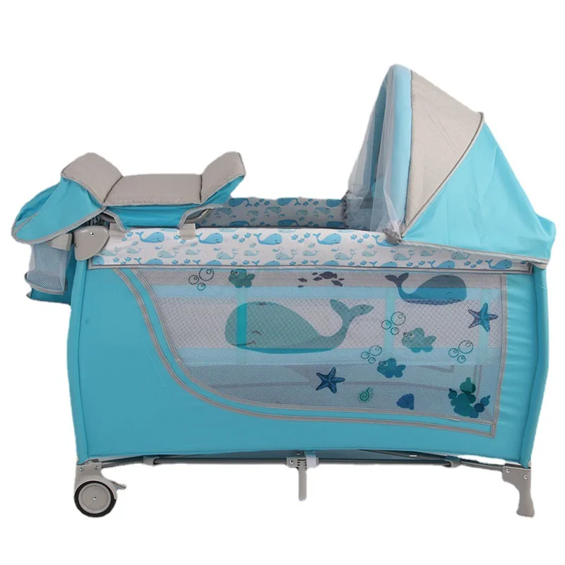 Luxury Baby Crib Baby Playard Modern Baby Crib Cot with Cover