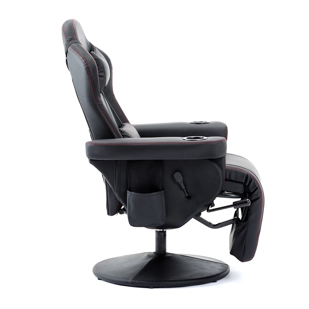 Высококачественное КОЖАНОЕ МАССАЖНОЕ игровое кресло для видеоигр, одно кресло с подставкой для ног