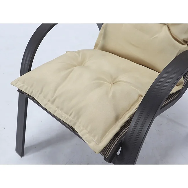 Cheap Price!! Cream Waterproof Rocking Chair Cushions pad With Ties For Patio Chaise