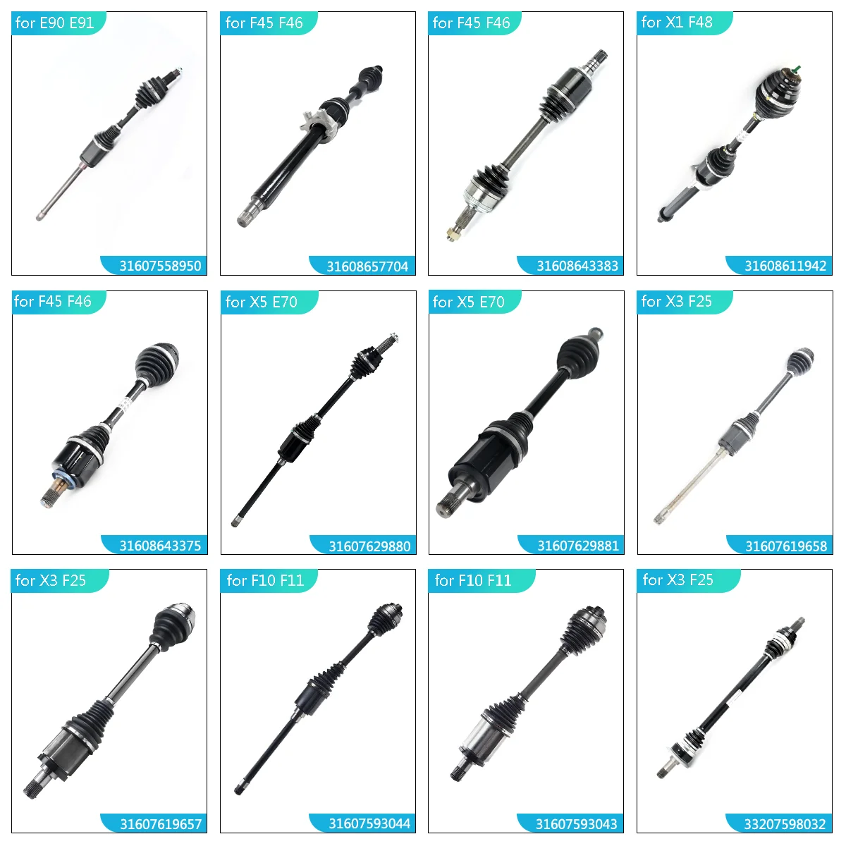 ShungTak Wholesale High Quality Car Auto Parts Front CV Axle Drive Shaft for Mini R52 R53 31607574850 31607514480