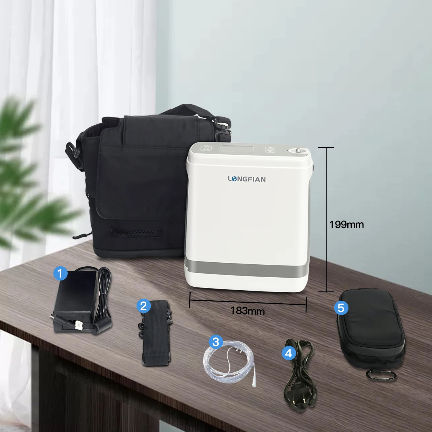 Pulse Dose Portable Mini Rechargeable Mobile Oxygen Concentrator With Battery