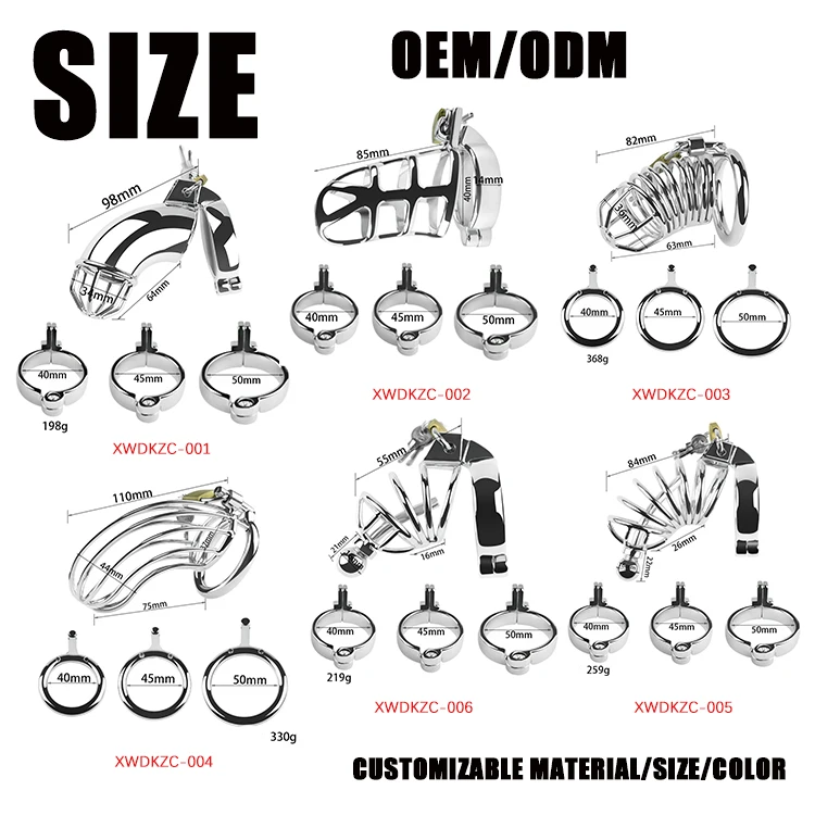 SEXBAY Custom metal Chastity cage Stainless steel/zinc alloy for penis cage Male chastity lock sex toy key cage