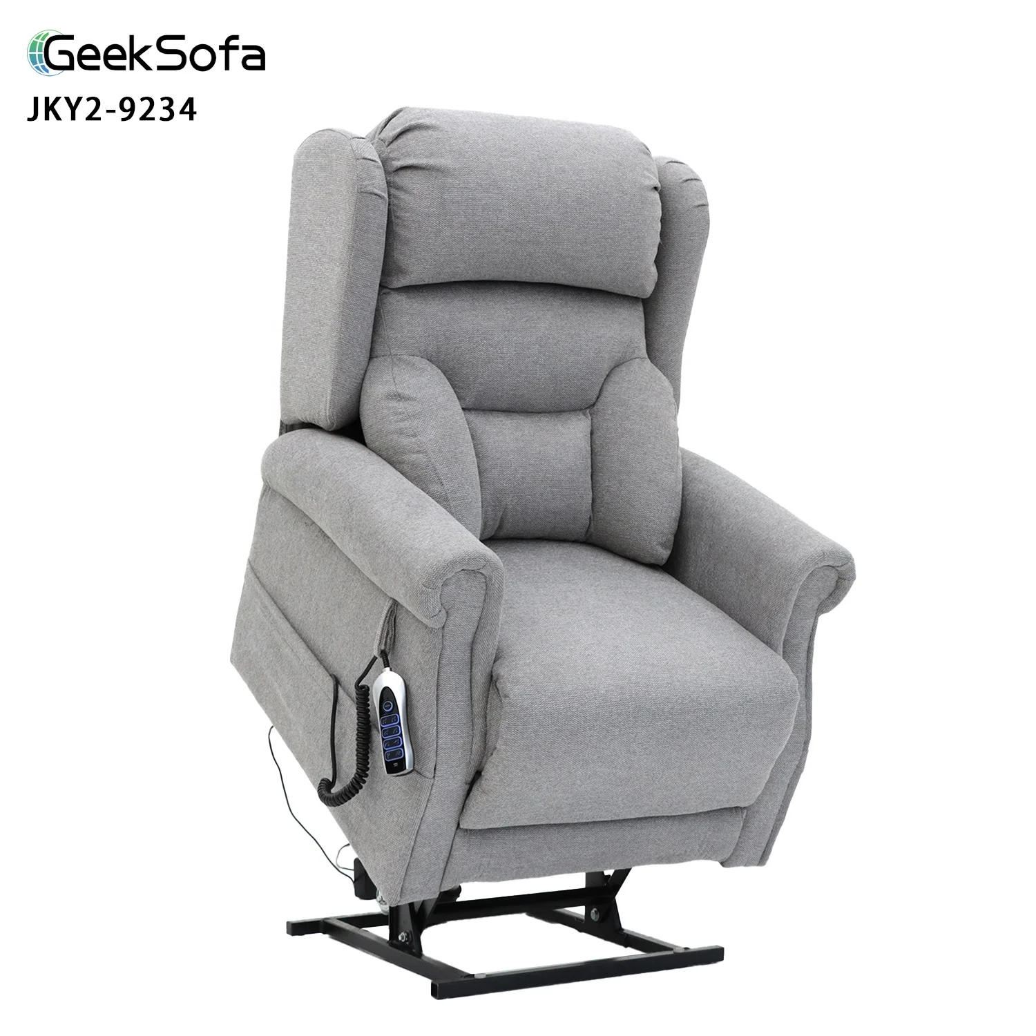 Geeksofa Quad Motor Power Electric Medical Lift Riser Recliner Chair with Power Headrest and Lumbar Support for The Elderly