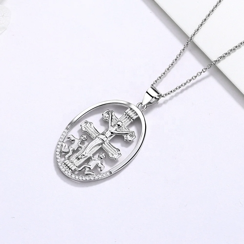  Oval Virgin Mary Pendant Necklace 925 Sterling Silver large and small Catholic silver