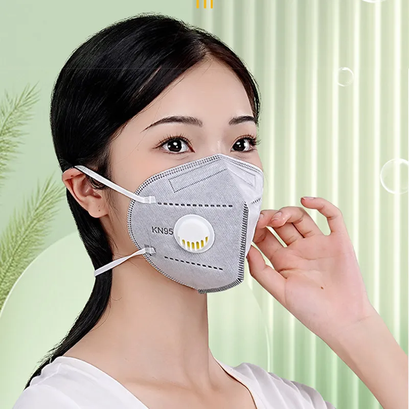 6ply disposable anti dust earloop kn95-mask activated carbon kn95-mask with filter 3d ffp2 face mask