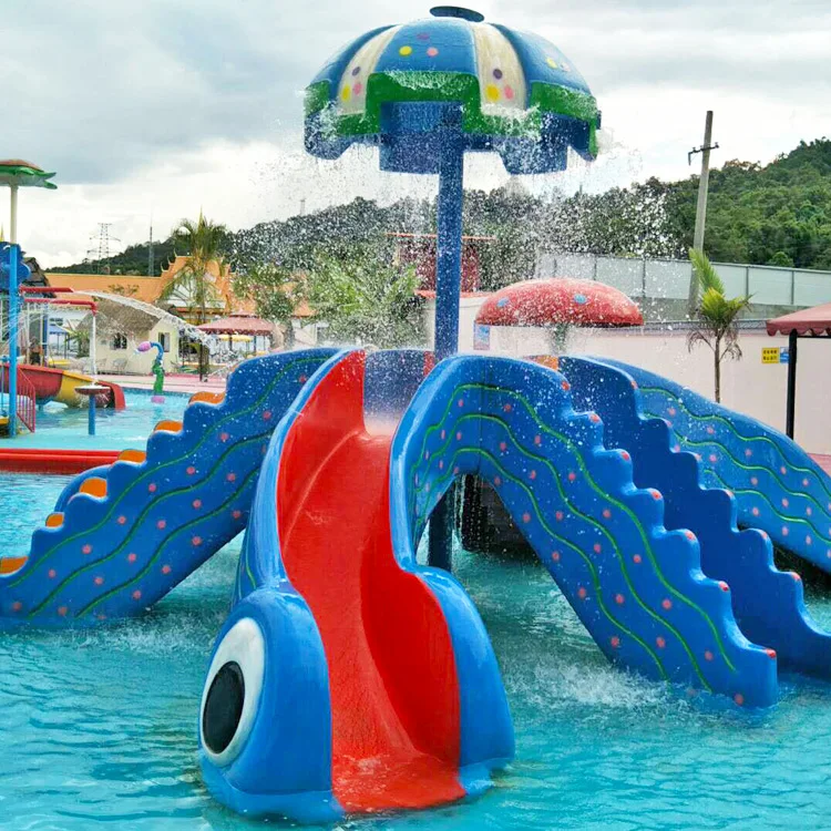 Aqua Park Equipment Octopus Fiberglass Water Slide