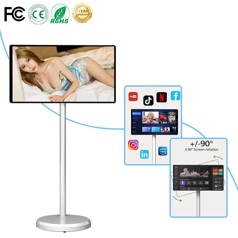 Wholesale Price Incell Smart Tv 21.5 Inch Stanbyme Ultra Thin 2k Ips Screen Pass Edla With Projection Function Tv