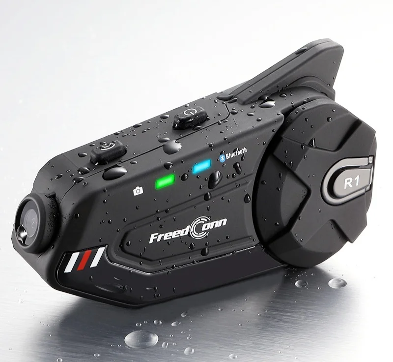 Bluetooth-гарнитура для мотоцикла R1PLUS с HD-камерой, 1000 м