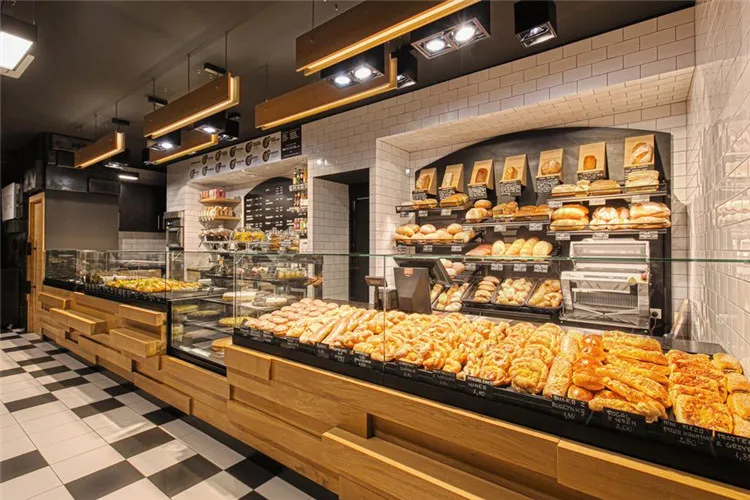 Customized Donut Display Stand Cabinet Retail Donut Store Interior Layout Decoration Donut Shop