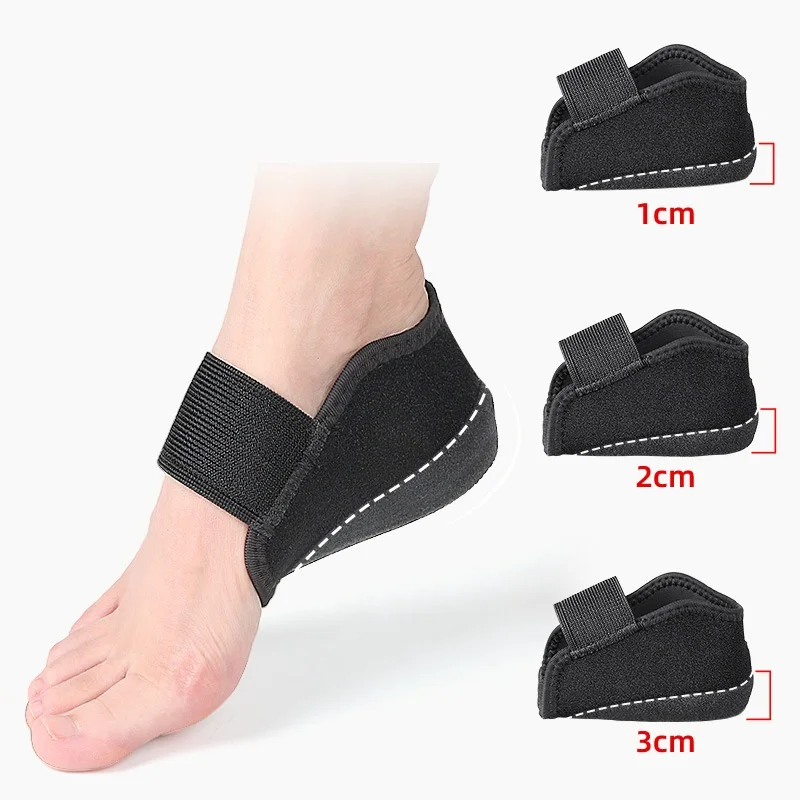 Invisible Height Increase Heel Protection Cover Shock Absorb Heel Cup Cushion Foot Care Protector Inserts Heel Lift Shoe Pads