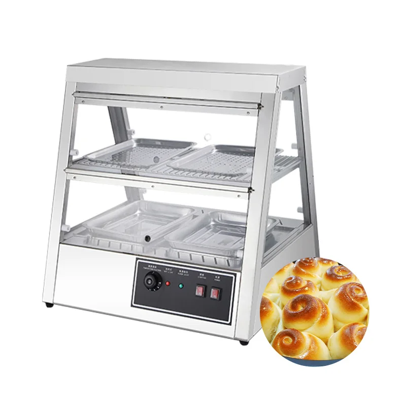 Commercial Counter Top Electric Potato Chips KFC Fast Food Restaurant Equipment Food Warmer Display Cabinet for Sale