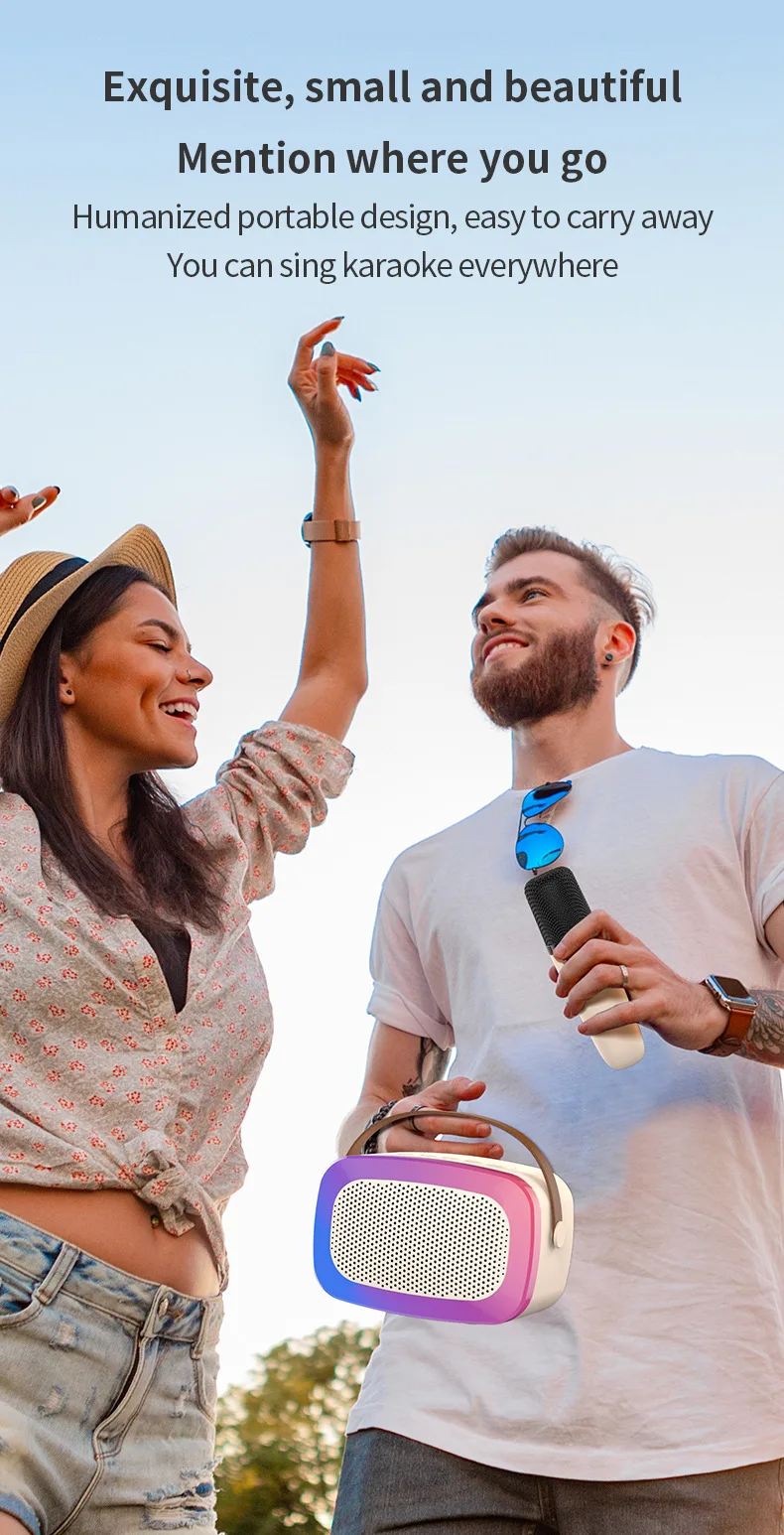 Factory Price Portable  Speakers Smart Wireless With Microphones Fm Radio For Gift Wireless Soundbar Subwoof  Loudspeaker