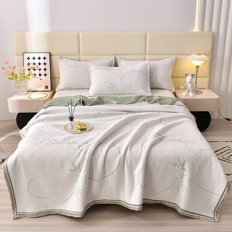 Washed cotton air conditioner quilt solid color quilted single double person plain color summer cool quilt