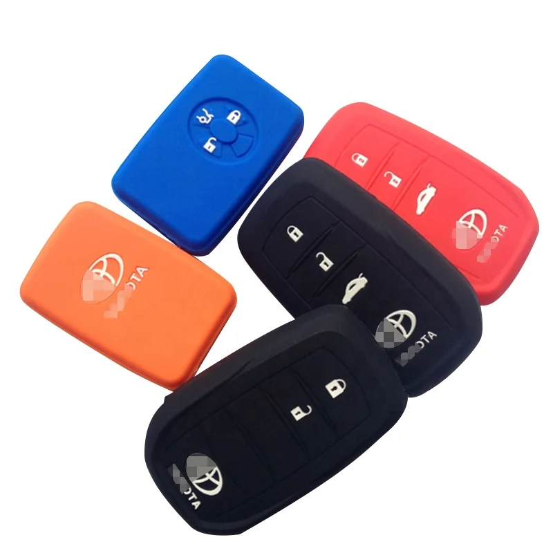 Silicone Car Key Cover Case For Toyota Avalon Camry Corolla Yaris Smart Remote Car Key Jacket Car-styling