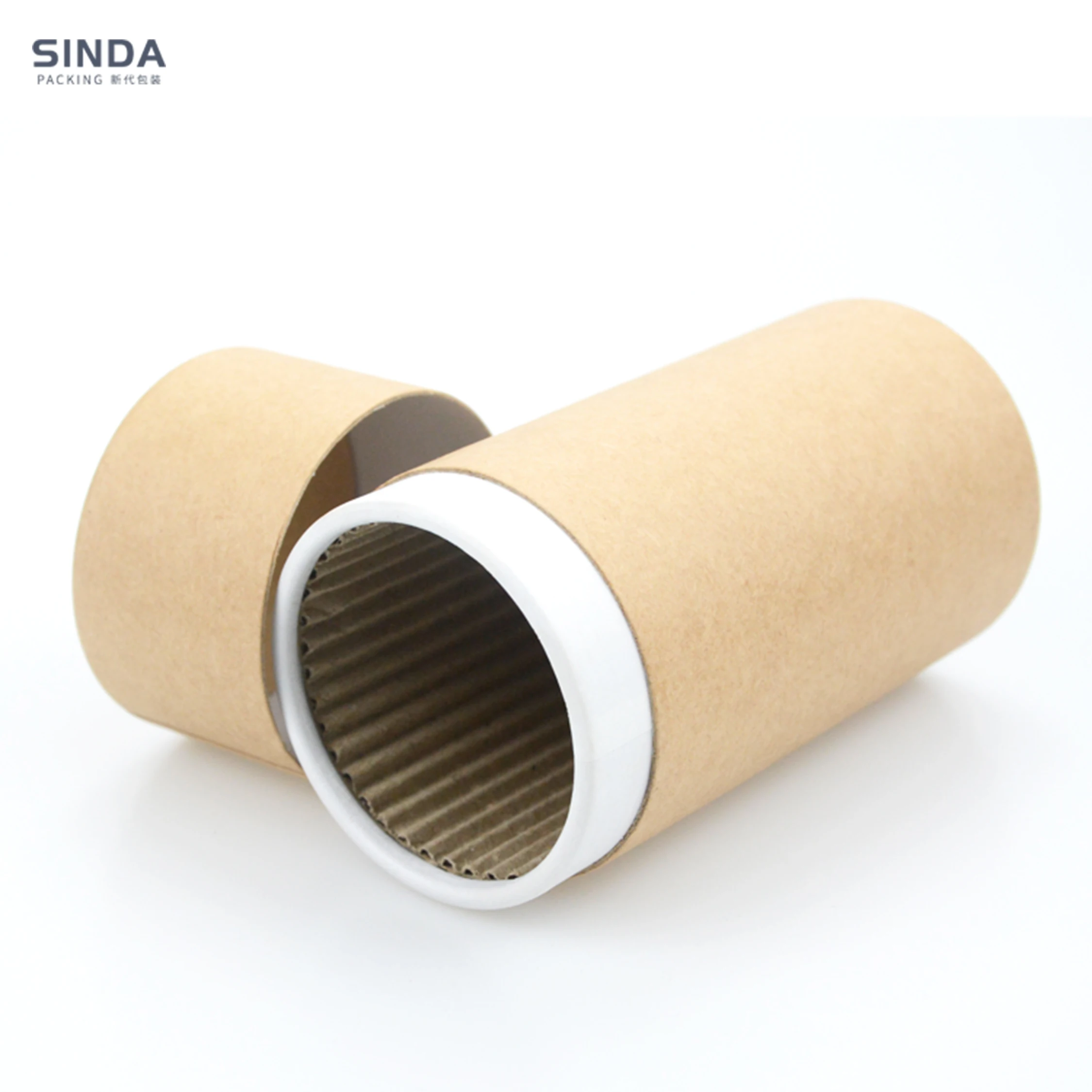 Recycled cylinder shape box custom cardboard paper tube package for gift kraft paper tube