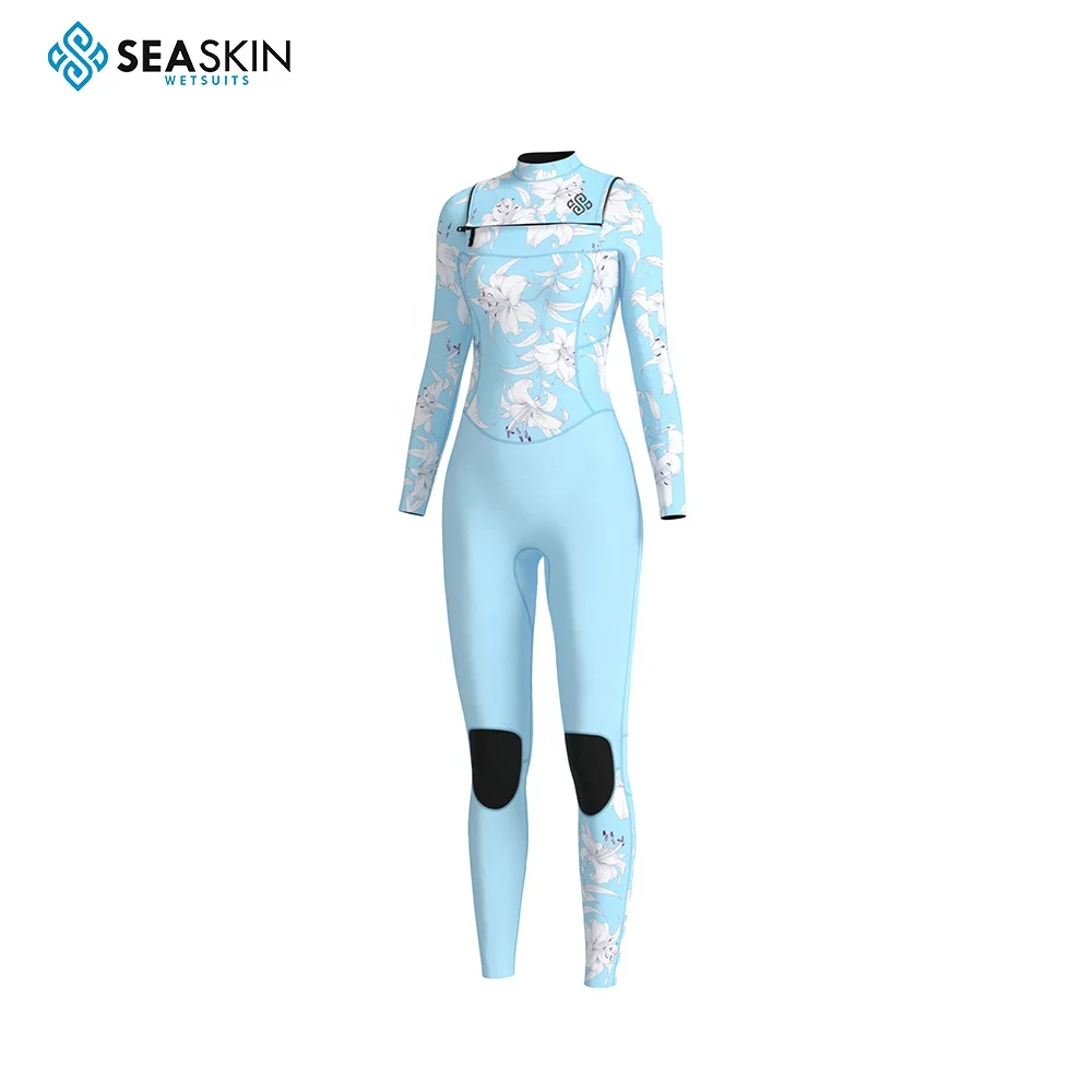 Eco-friendly Limestone 4/3mm Chest Zip Wholesale Neoprene Surfing Women Men Diving Suit Wetsuit