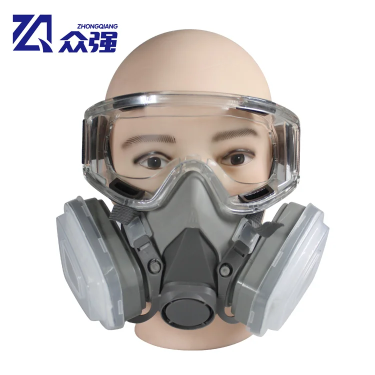 Wholesale High Quality Chemical Respirator Reusable Half Face Painting Gas Mask With Double Filters