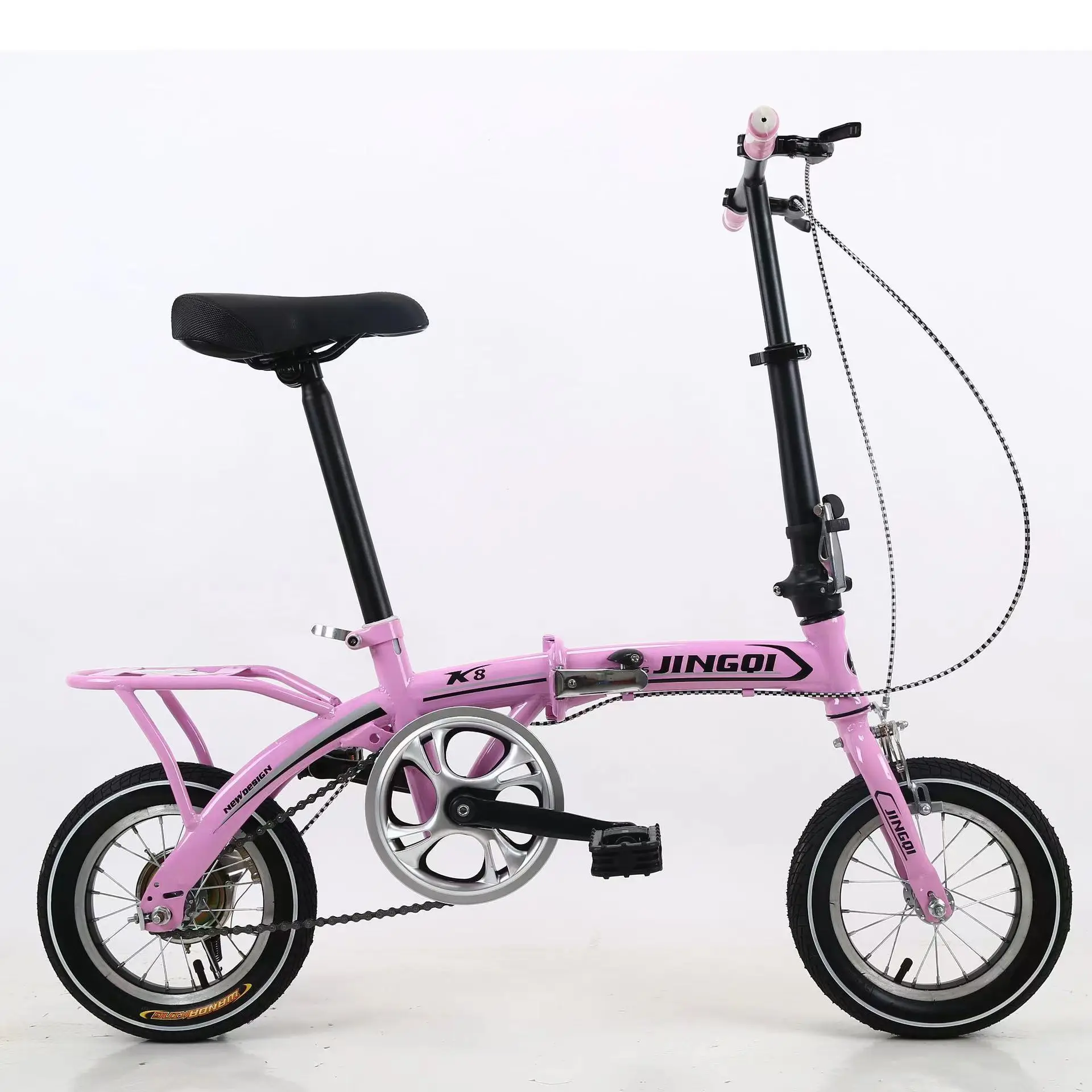 HWTT SHM-QS Mini Folding City Bike 7-Speed Fixed Gear Club BMX Road Bike for Adults Reliable Magnesium Alloy Disc Brake