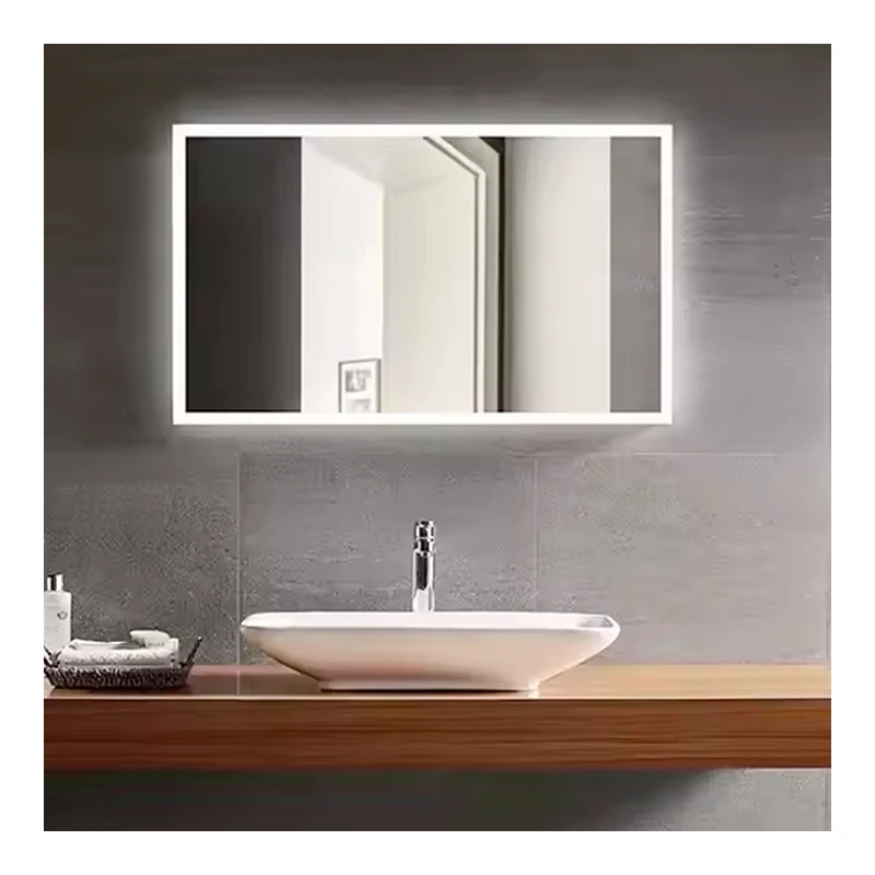 Rectangle Multi-function Wall Touch Screen Lighted Bathroom Mirror Led Backlit Light Bath Smart Mirrors For Makeup