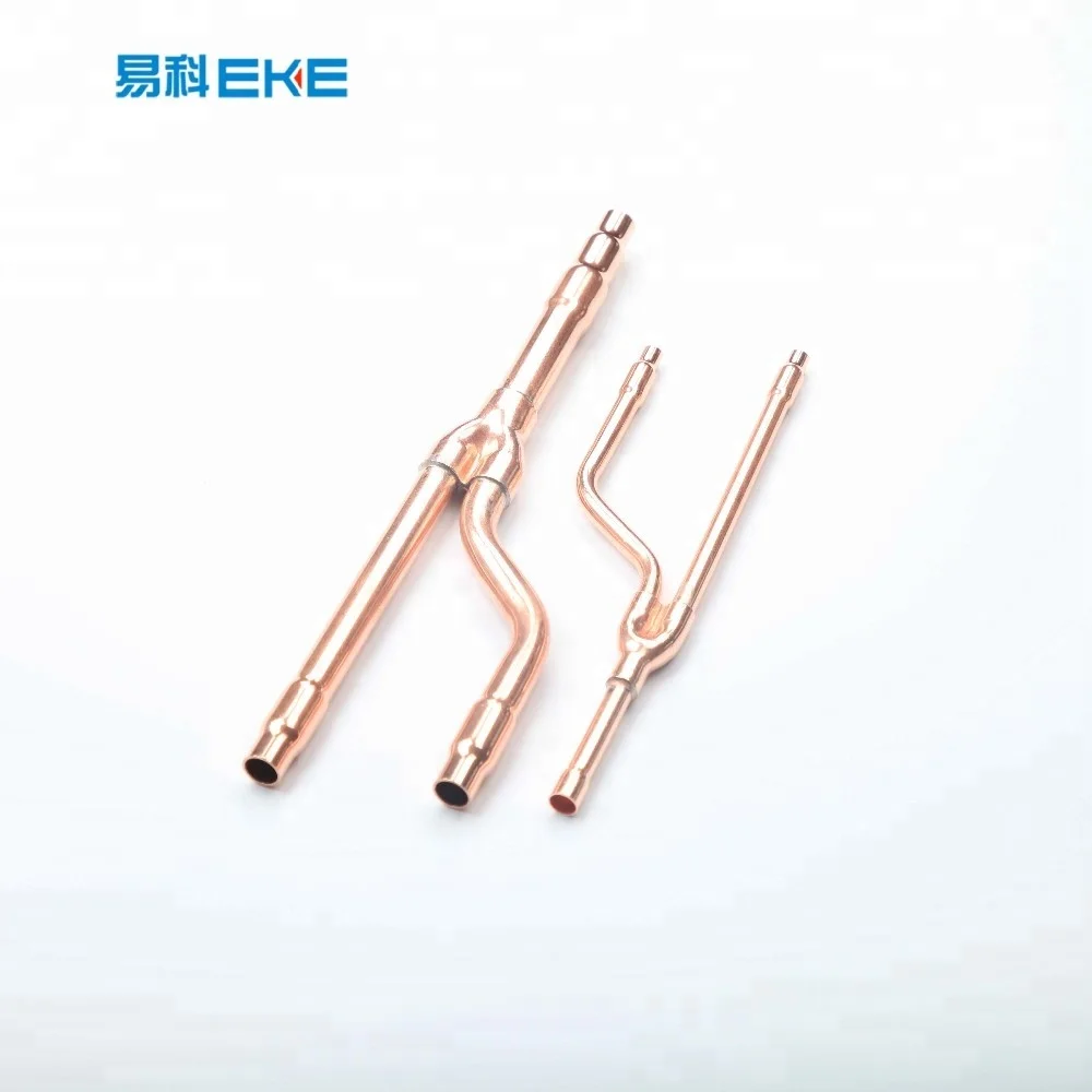 Copper Disperse Pipe Fitting Y branch copper pipe or branch kits brass elbows air conditioner fittings