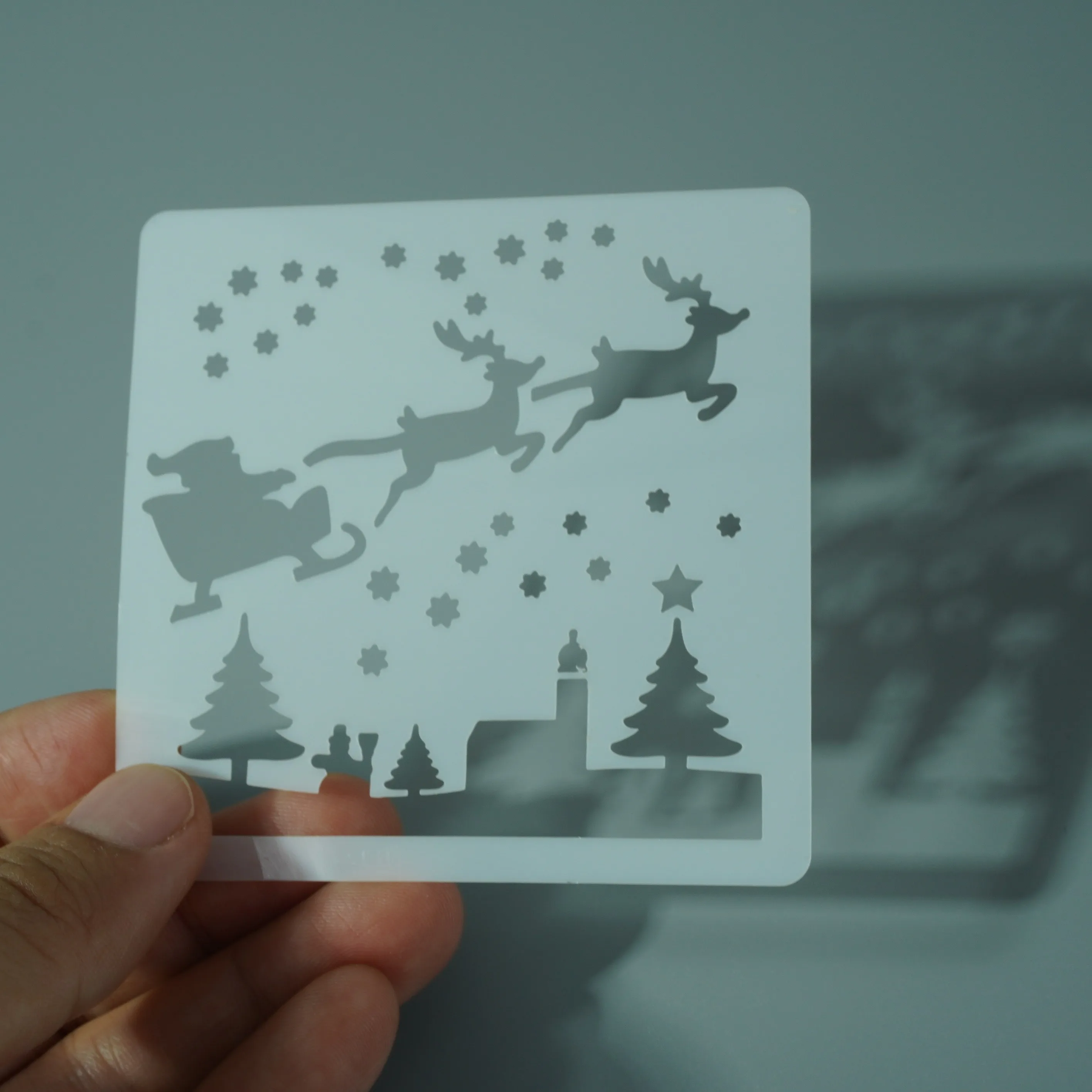 Christmas Painting Stencil Kit DIY Drawing Stencils Templates for Painting on Wood Wall Home Decoration